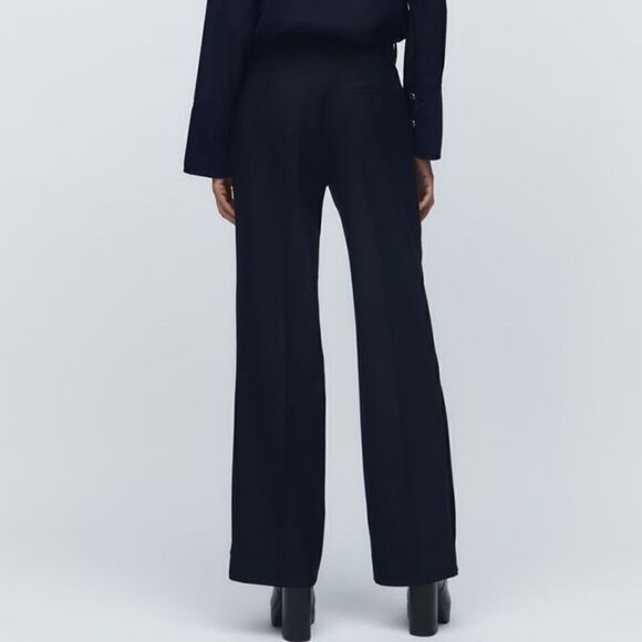 Zara Cropped Pants With Buttons New - Picture 2 of 9